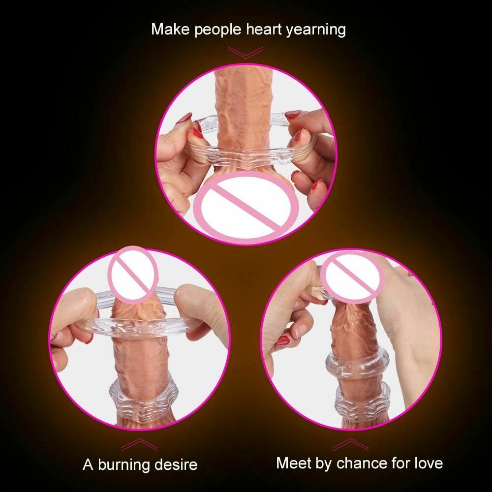 3Pcs Set Clear  Rings With Box Silicone Stretchy   Rings