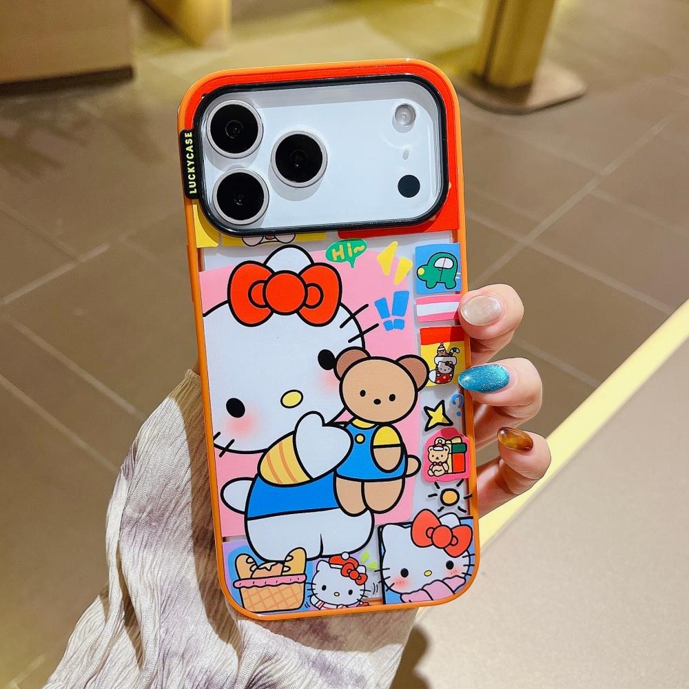 4 типа осенних и зимних чехлов для телефона KT Cat, подходящие для iPhone 17 16 15 14 Pro Max, милый мультяшный противоударный чехол