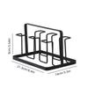 Metal Cup Drying Rack with 6 Hooks Vertical Bottle Drying Rack Glass Bottle Holder Bottle Drying Rack Black Coffee Mug Holder