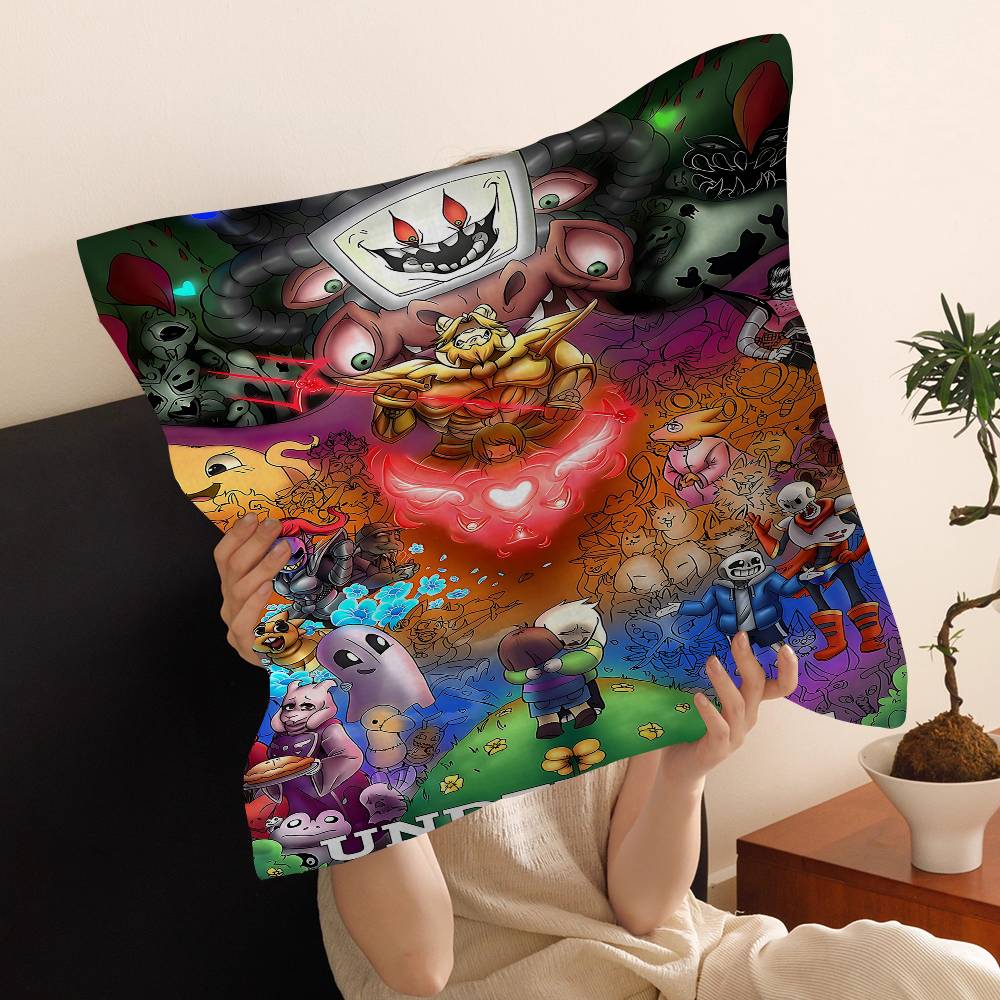 Hot Video Game UUndertale Pillow Gift Home Office Decoration Bedroom Sofa Car Cushion Cover Case x