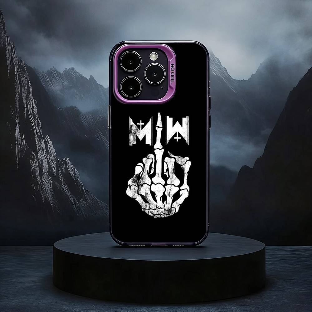 M-Motionless In White Черный Конфетный серебристый чехол для телефона Чехол для телефона Для iPhone17,16,15,14,13,12,11 Plus,Pro Max