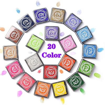 50 мл Twenty Color 4 * 4 см штемпельная подушечка, детская штемпельная подушечка для рисования пальцами, квадратная цветная печатная подушечка