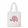 Cute Animal Series Elephant Cartoon Duck Print Women Handbag Casual Tote Shopping Bag Large Capacity Canvas Bag Bolsas