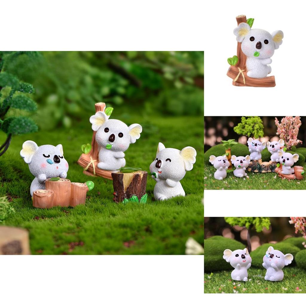 Cute Resin Koala Decoration Adorable Micro Landscape Garden Diy Crystal Ball Accessory