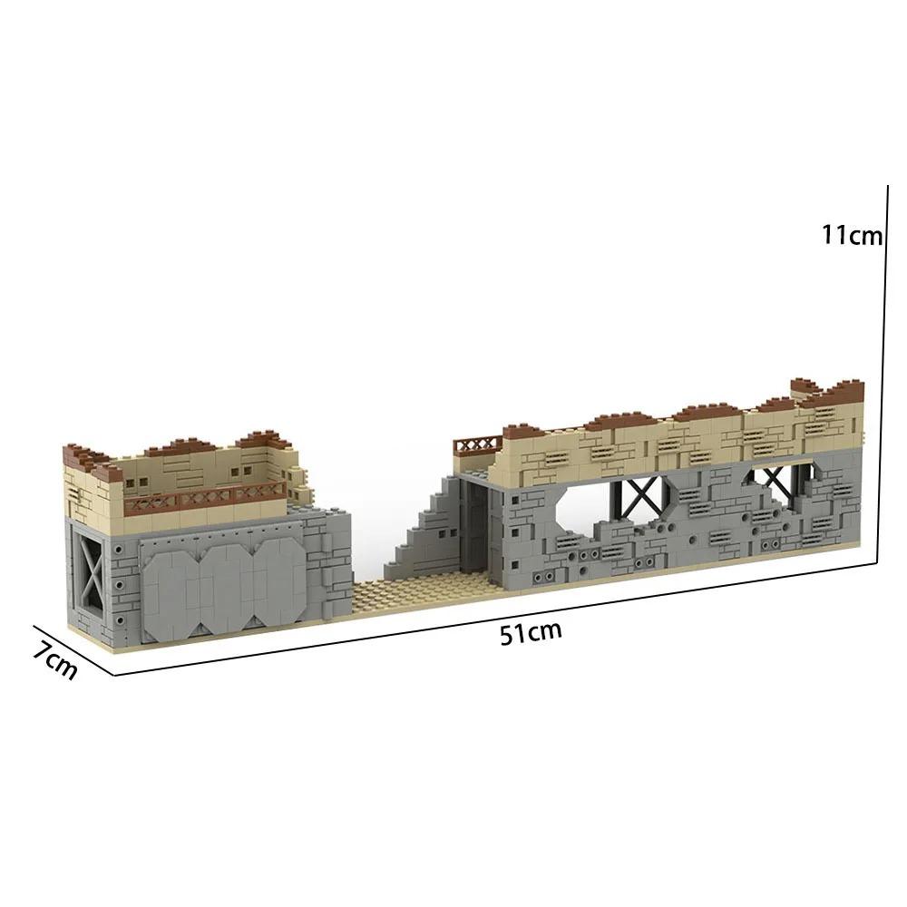 Военный MOC Второй мировой войны Маленькие руины Военная тренировочная база DIY Аксессуары Строительные блоки Кирпичики Игрушки Рождественские Подарки для детей