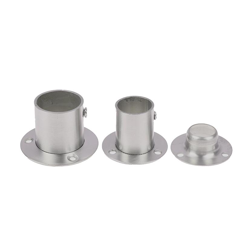 Stainless Steel Flange Seat For Wardrobe Curtain Cloth Rod Seat Round Tube Seats Bracket Household Furniture Hardware Towel Tube Holder