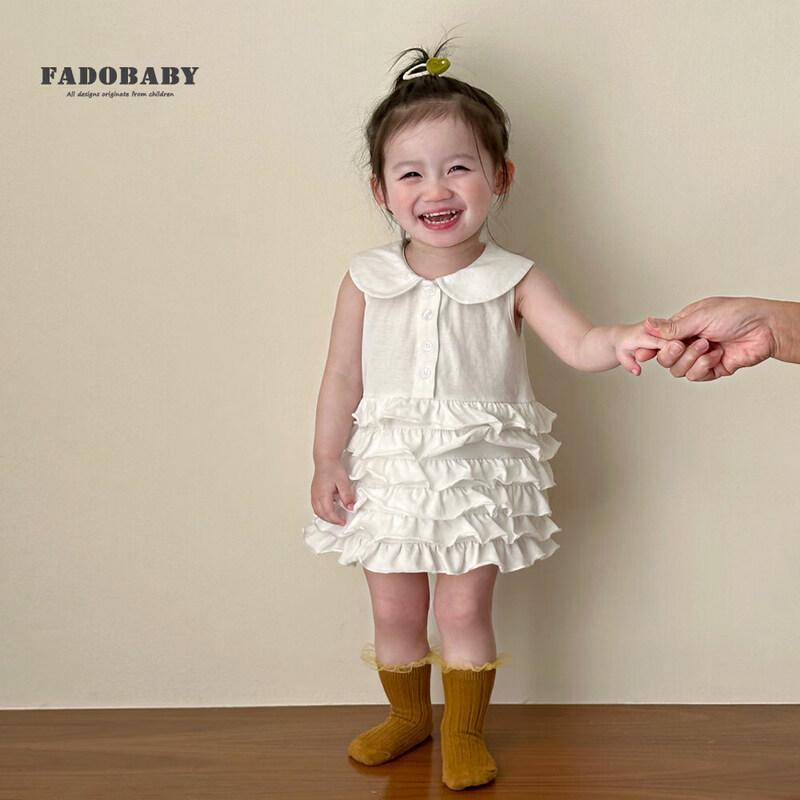 FADOBABY Летнее платье-жилет для девочек с воротником-куклой
