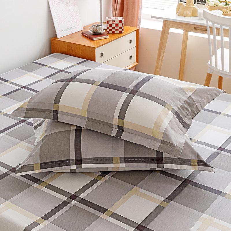 100% Cotton Twill Pillowcase Set - 2 Pieces, 48x74cm, Suitable for Single Student Dormitory.