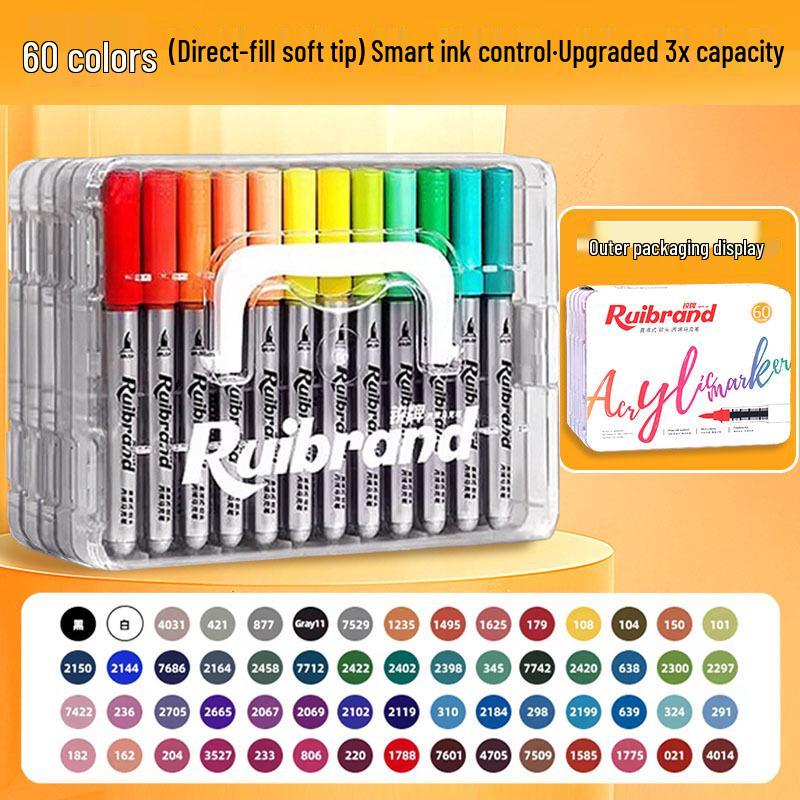 Полупрозрачный акриловый маркер с мягким наконечником для слоев, DIY-арта, детских граффити и рисования в начальной школе.