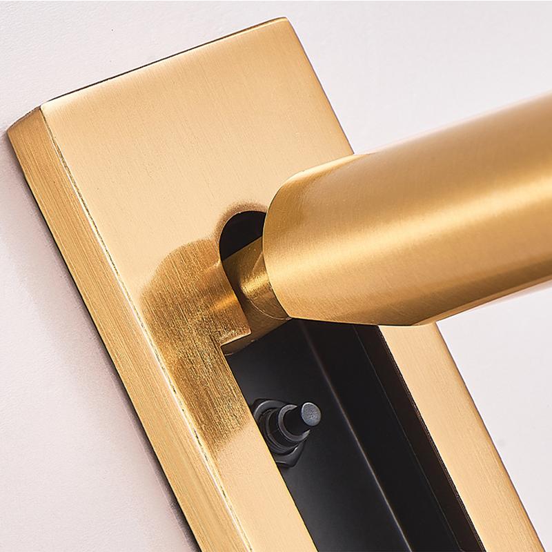 Современный светодиодный настенный светильник медно-черного цвета, встроенный настенный светильник, светодиодный 3 Вт USB, светодиодный настенный светильник для чтения, регулируемые ночники, настенный светильник