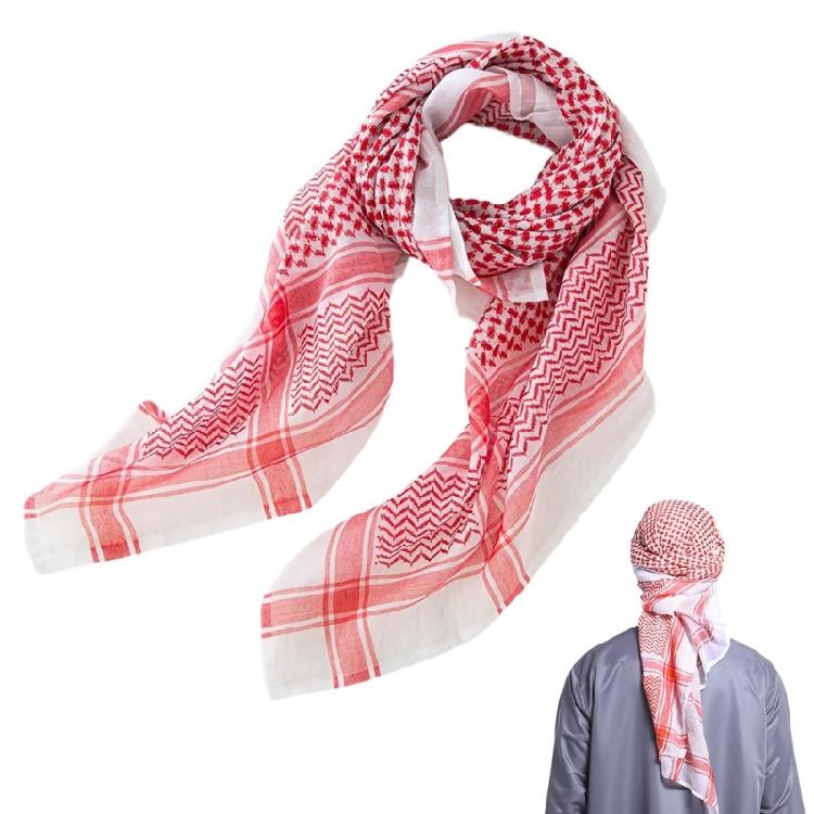Пустынный платок шемаг Высоко впитывающий Арабский головной платок Традиционная куфия Бандана Взрослая повязка на голову Арабский платок Покрытие для головы