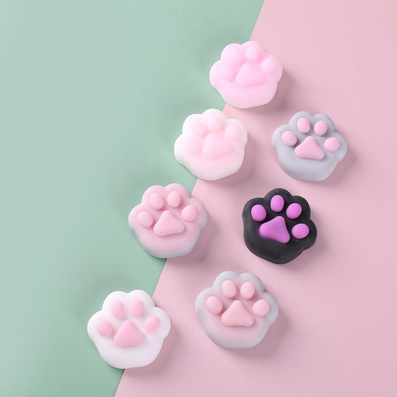 Squishy Cat Paw Toy Mini Stress Relief Gifts for Kids Party Favors Super Cute Small Animal Squeeze Toys J54