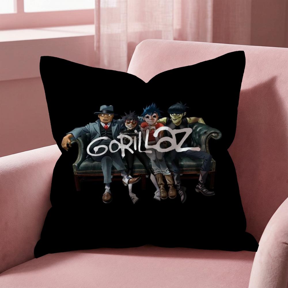 Band Cool G-Gorillaz Cushion Cover Multi-Scene Pillow Cover for Home & Car - Reversible, Soft & Durable for Daily Use
