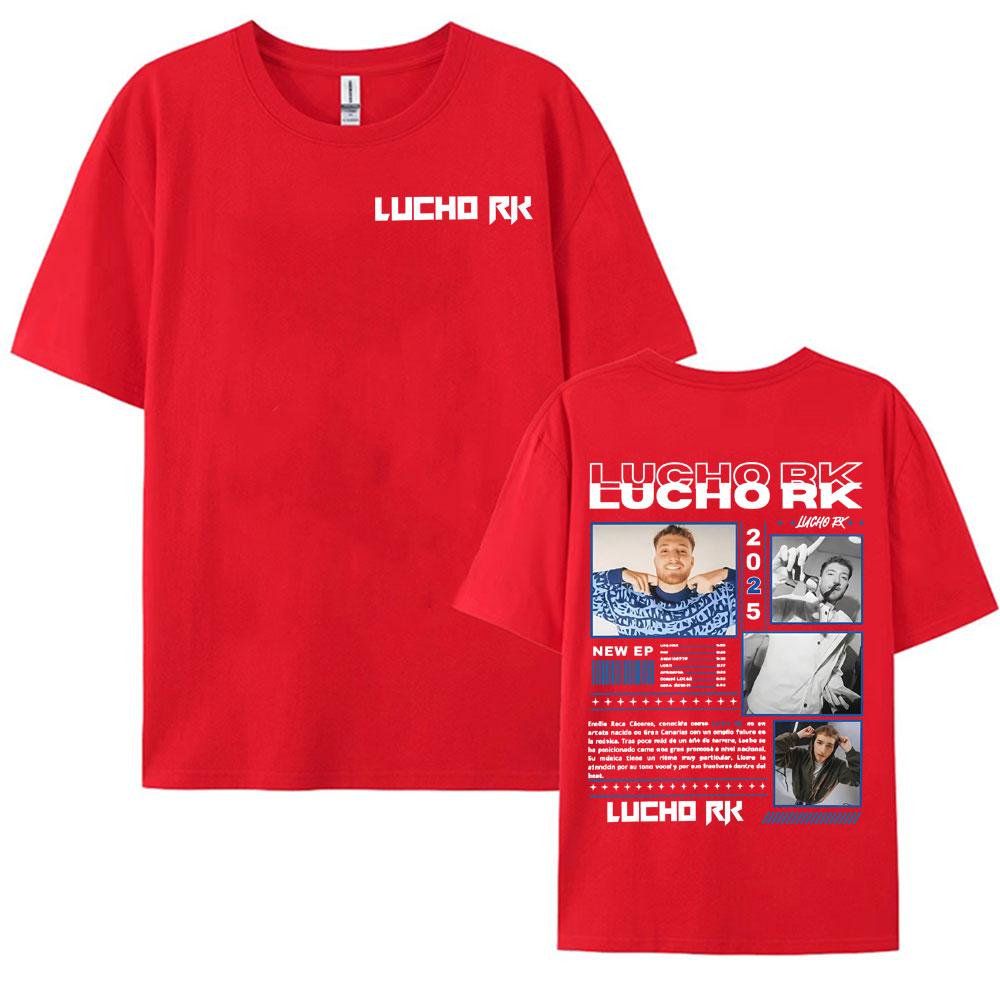 Rapper Lucho Rk Album Tour 2025 Graphic T Shirts Unisex Women High Quality Hip Hop Pop Music Tee Shirt Cotton Short Sleeve TShirts