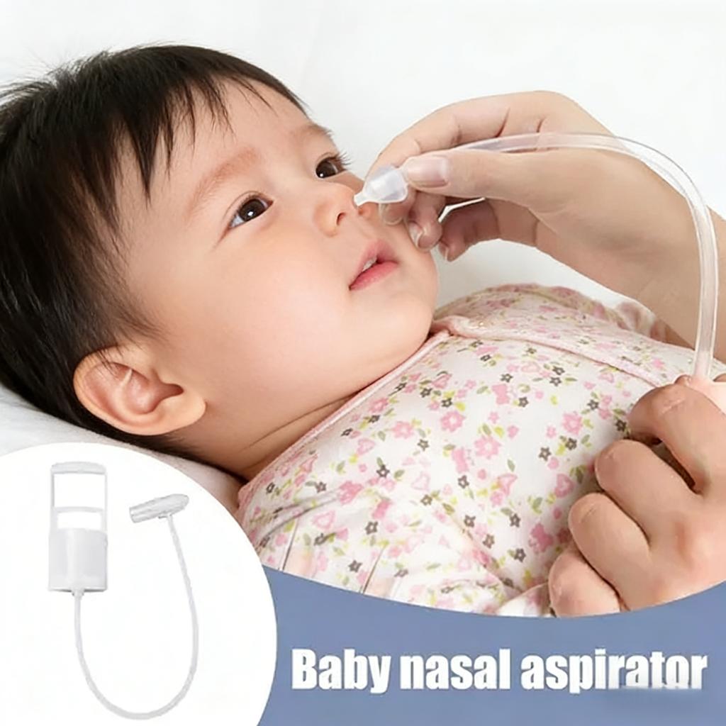 Manual Baby Nose Aspirator Hand Suction Device with Powerful Extraction Non Electric Compact Design for Infant Toddler Nasal Care