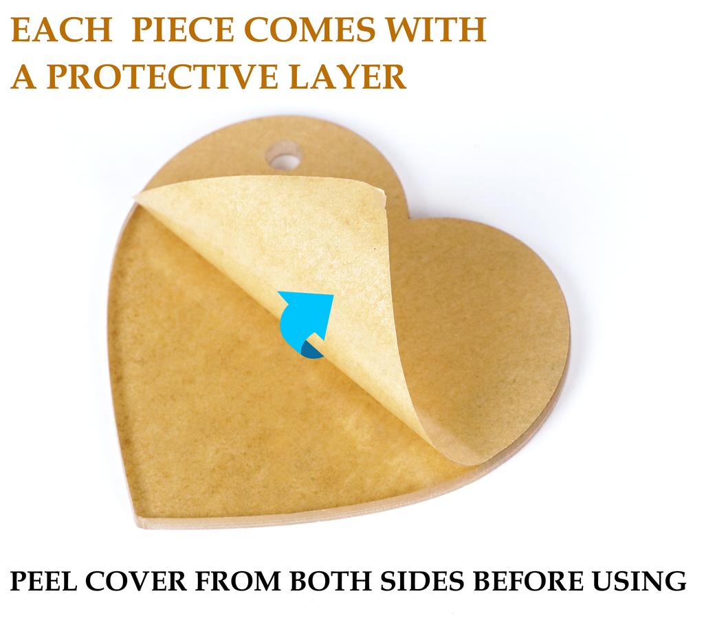 Traceease 2" Inches Heart Shape With Hole Clear Acrylic Ornament Blank Transparent Keychain Pendants for DIY Crafts Projects