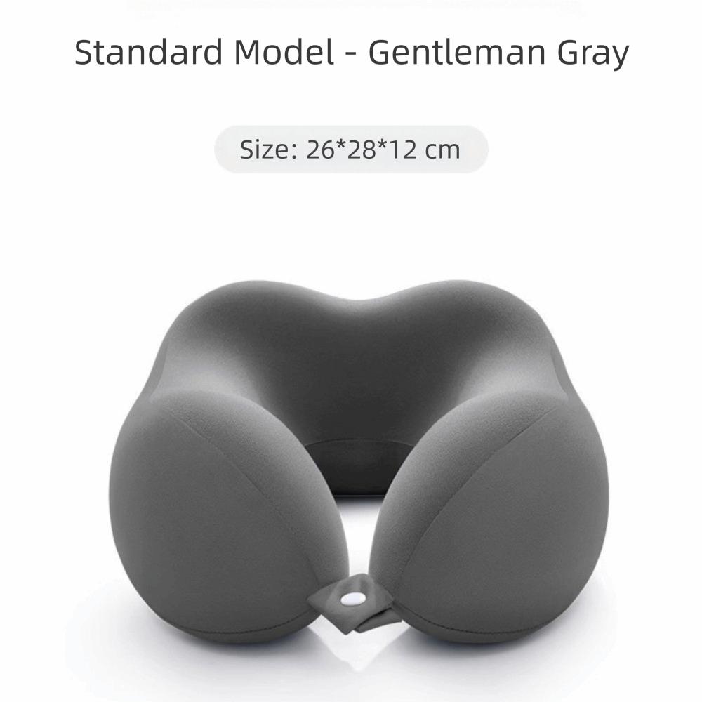 Slow Rebound U-Shaped Neck Pillow Machine-Washable Cover Soft Material Memory Foam Pillow Portable Design Pouch Included