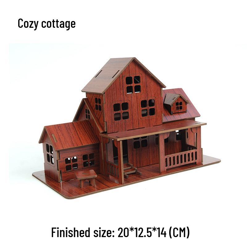 Red Bamboo 3D Wooden Car Jigsaw Puzzle - DIY Interlocking Laser-Cut Model