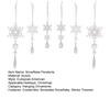6 Pcs Simulated Snowflake Pendants Clear Acrylic Snowflake Ornaments Easy To Hang Faux Snowflake Decorations for Winter Wonderland Party Christmas