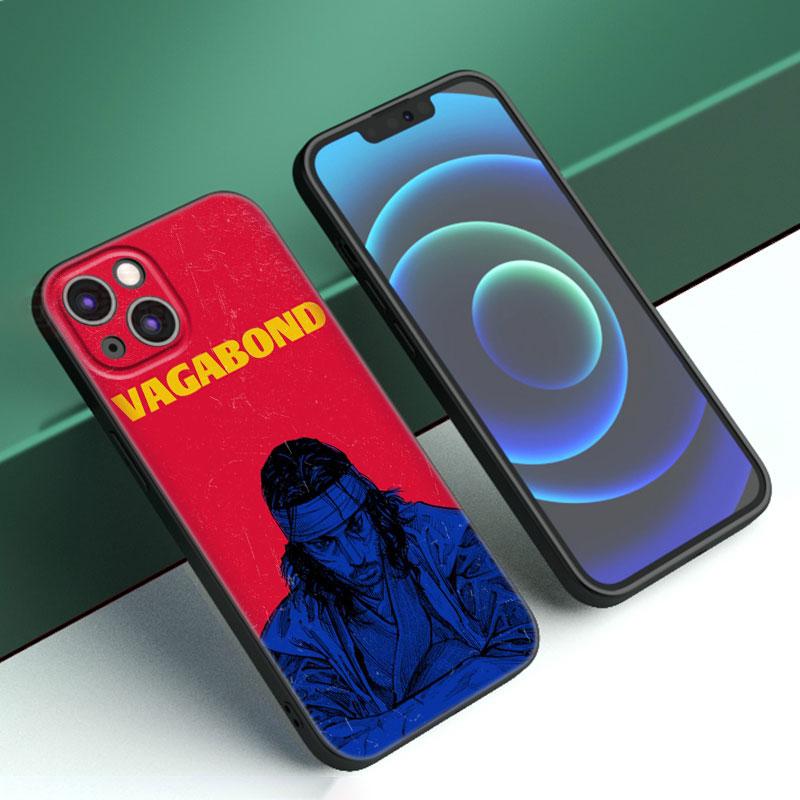 Чехол для телефона Vagabond Manga для Apple iPhone 12 13 Mini 11 14 15 Pro Max 7 8 Plus X XR XS SE 2020 2022 черный силиконовый чехол