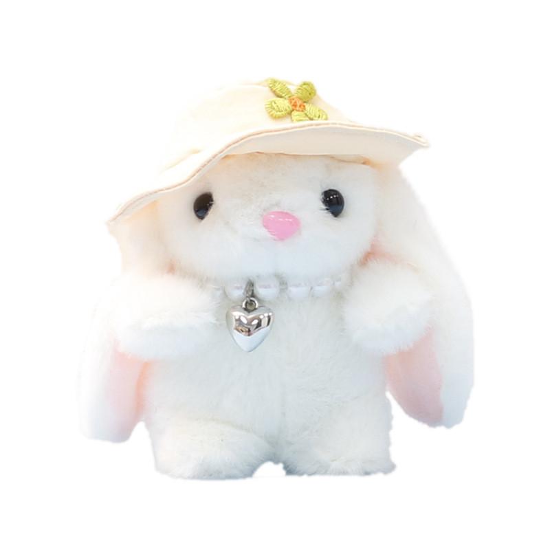 Hat Plush Rabbit Toy Key Chain Stuffed Doll Pendant Backpack Gift Decoration
