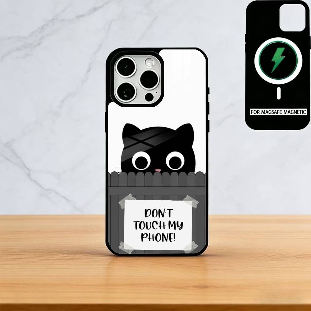 Чехол для телефона с кошками для iPhone 17, 16, 15, 14, 13, 12, 11 Plus, Pro, магнитный, для беспроводной зарядки Magsafe