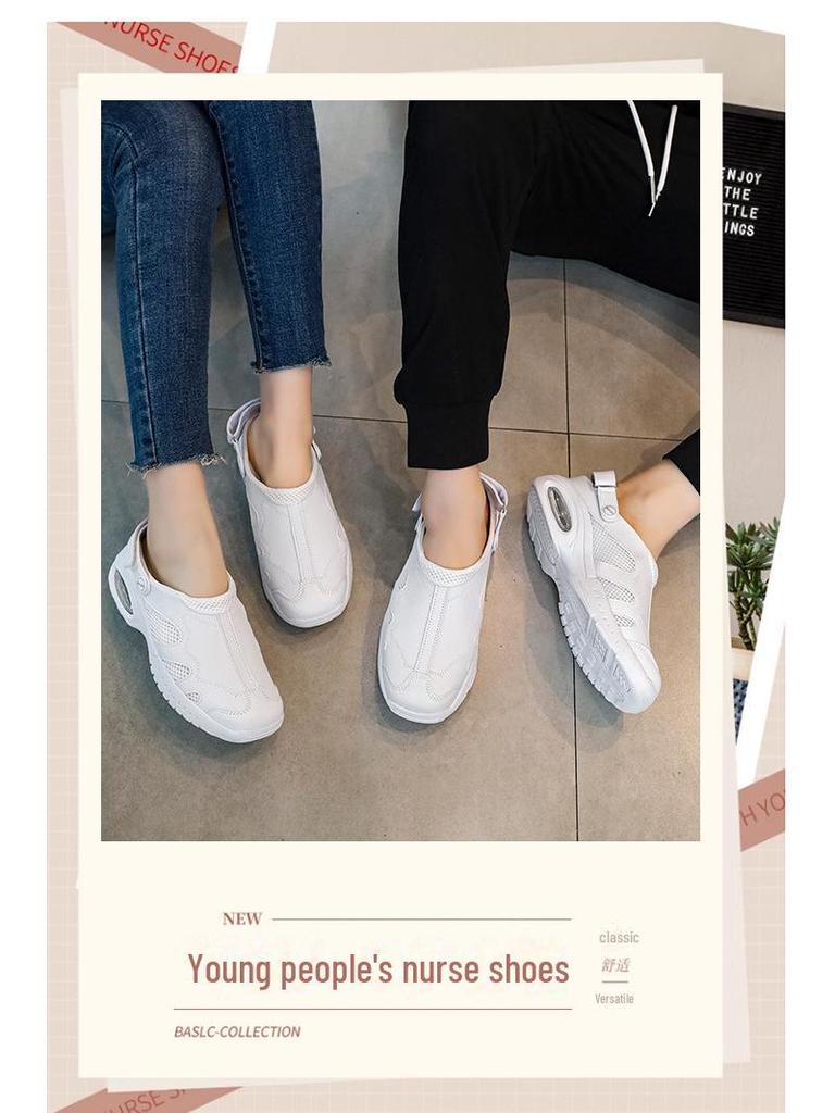 Women's Size 49 Soft Sole Breathable Non-Slip Flat Medical Nurse Shoes - Comfortable, Deodorizing, and Cross-Border Usage