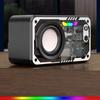 RGB Light Transparent Mecha Speaker Colorful LED Lighting Desktop Speaker  Portable Entertainment