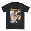 Футболка Magnum PI Унисекс Чистый Хлопок Забавная Футболка Круглый Воротник Футболки Короткий Рукав Одежда Лето