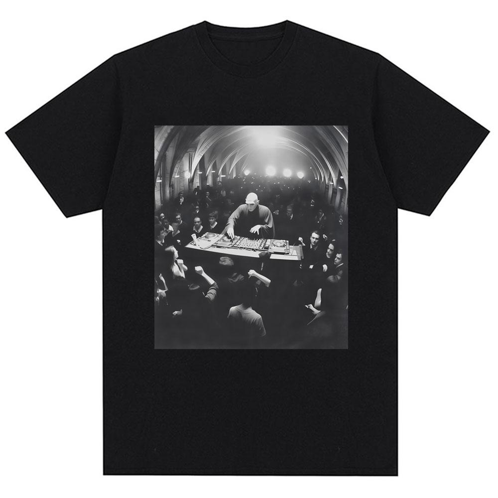 Funny Dj Dark Lord Meme Graphic Tshirt Wizard Rave Party Fashion Vintage T Shirts Unisex Unisex Loose Cotton Classic Street T Shirt
