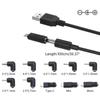 Universal 10 in 1 USB to DC5V Power Cable Kit with DC4017 5525 1735 TypeC Plugs 10 Adapter Power Charging Cord