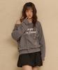 WAIKEI Mellow Dream Off-Shoulder Sweatshirt Charcoal