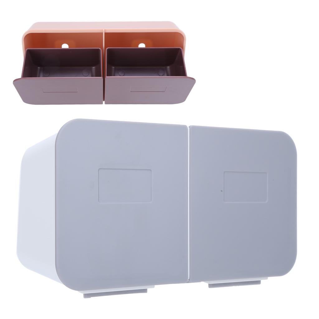 Настенный чехол для косметики, съемный моющийся органайзер для ватных дисков для ванной комнаты