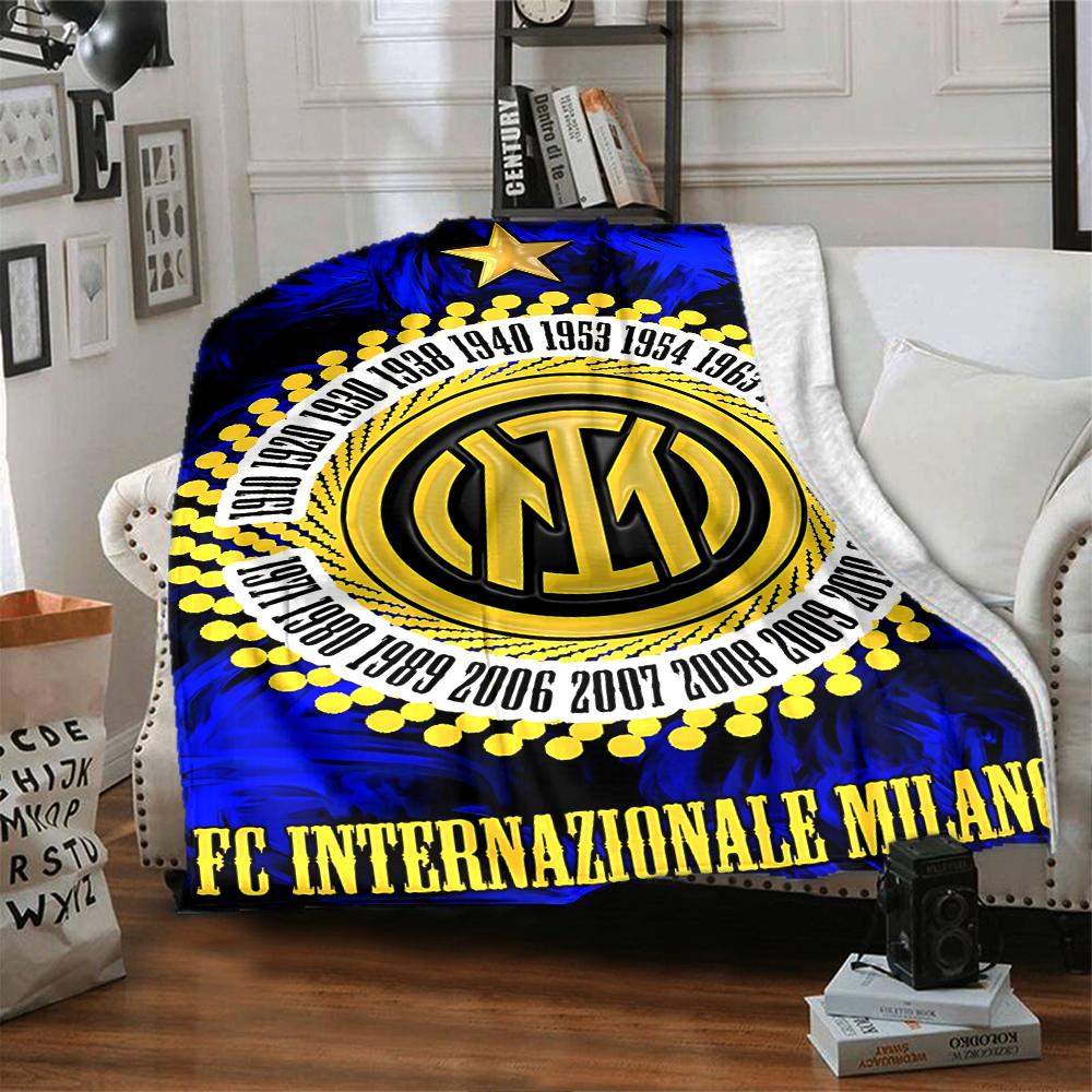 Inter Milan Fan Artwork Blankets Flannel Printed Breathable Warm Throw Blanket for Home Office Bedspreads 0708a100