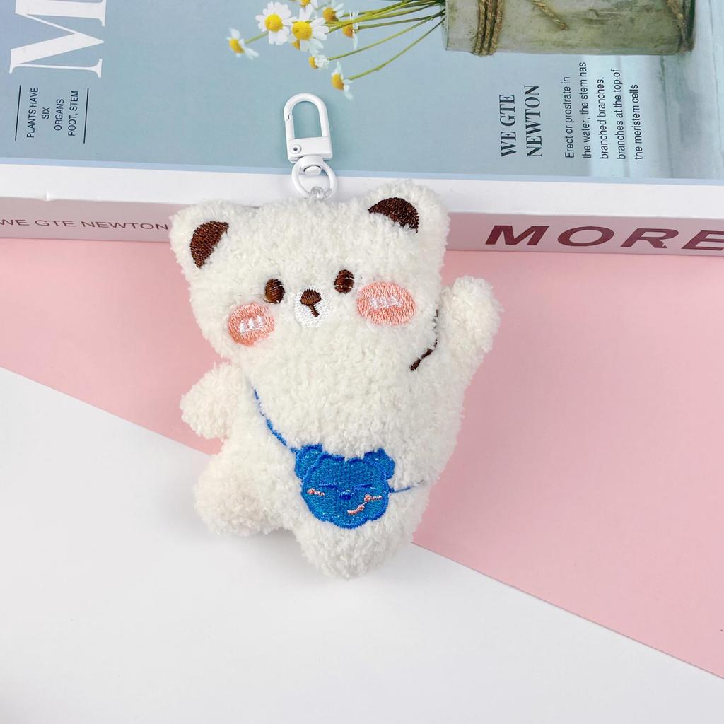 Плюшевый медведь брошь-подвеска для сумки, шарфа, одежды - милый мультяшный дизайн