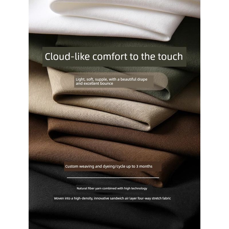 American Light Luxury Air Cotton Sweatshirt Men 2024 New Spring and Autumn round-Neck Non-Hoodie Export Men Casual Jacket