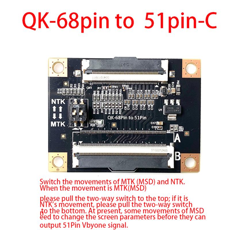 Плата-конвертер 96-контактный на 51-контактный Lvds Fpc Vbyone для ремонта замены панели 4K Lcd Led телевизора Адаптерная карта