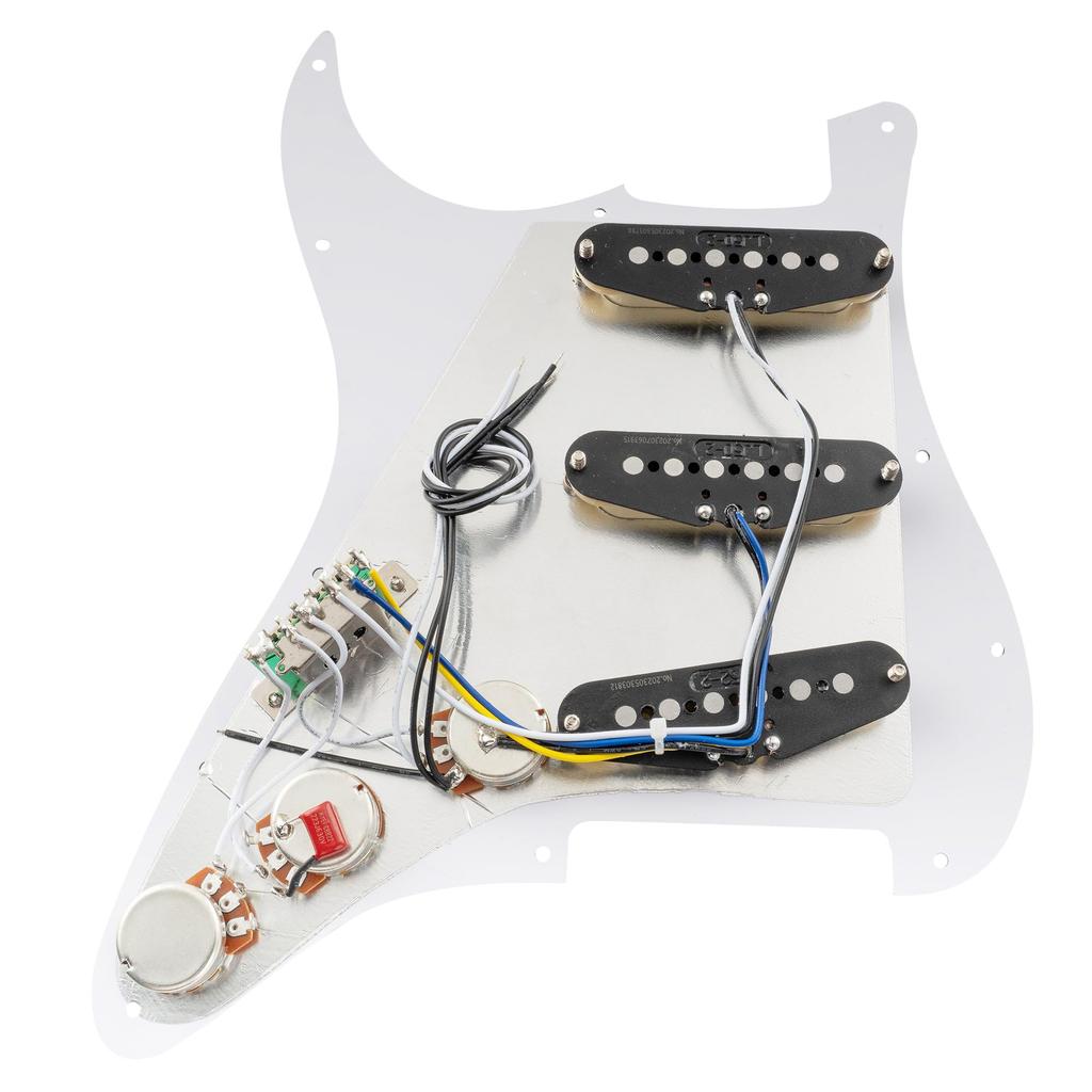 Musiclily Pro SE SSS Stratocaster Pickguard with Staggered Alnico 5 Pickups for ST Stratocaster Electric Tortoiseshell Set Pre-wired Single-Coil