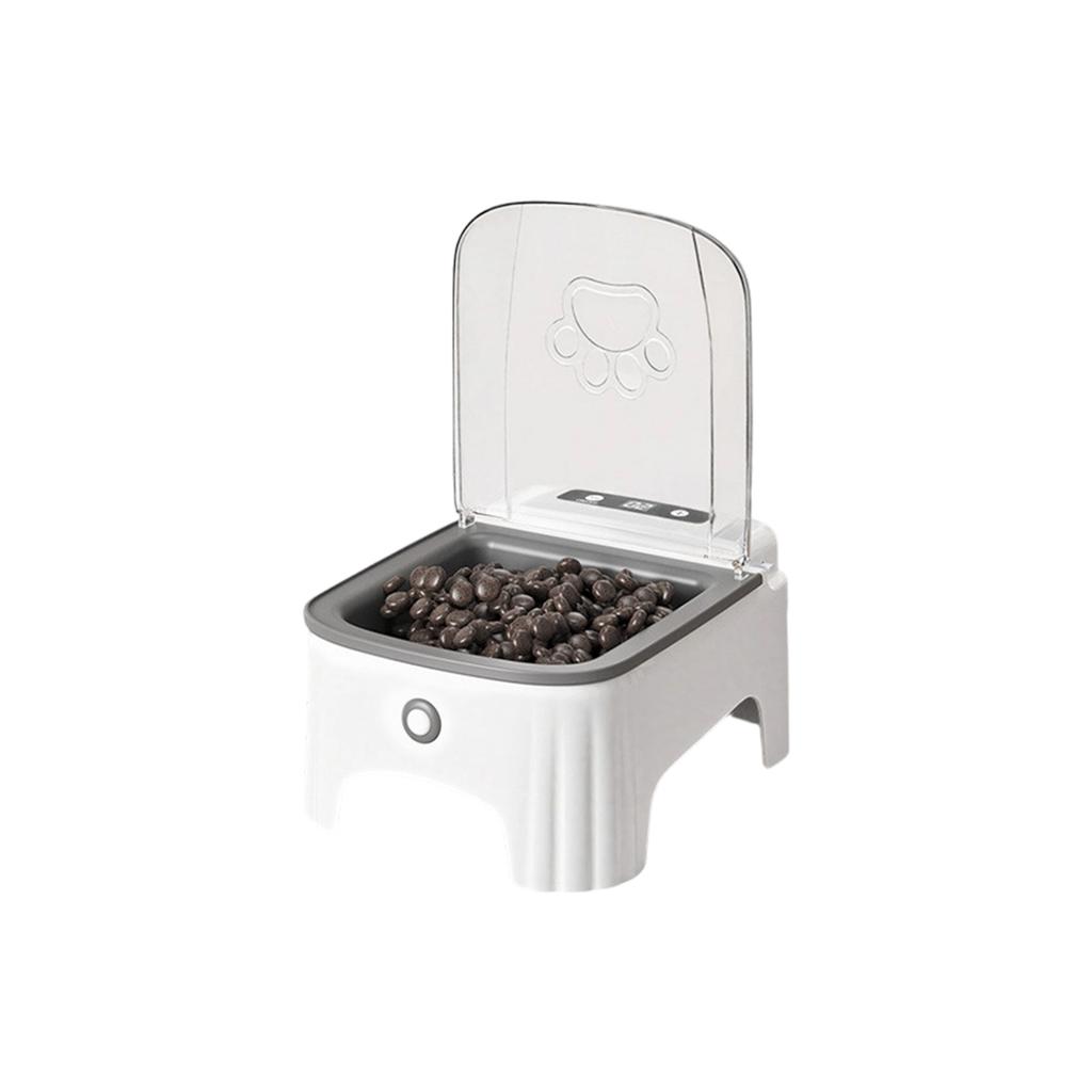 Беспроводная умная кормушка для кошек с датчиком движения и таймером, автоматическая крышка открывается/закрывается, серая/