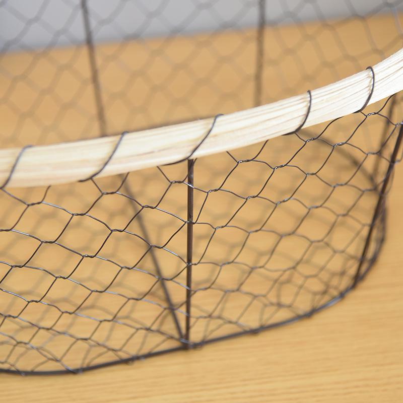 Wrought Iron Storage Basket for Bread, Pastries, Snacks, Fruits, Vegetables, and Eggs.