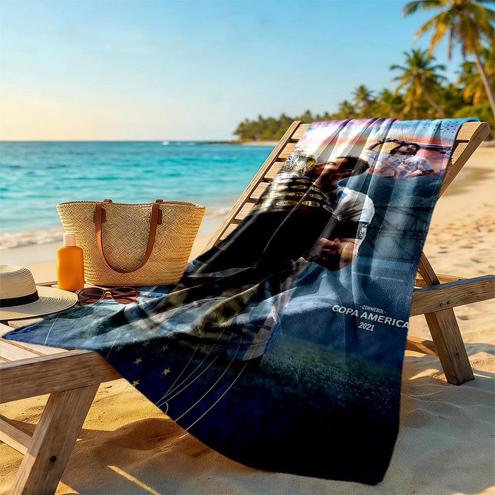 Messi Beach Towel Soft Durable Quick-Dry Comfortable Lightweight Suitable for Sports, Travel, Swimming, Yoga, Bathroom, Beach, And Pool