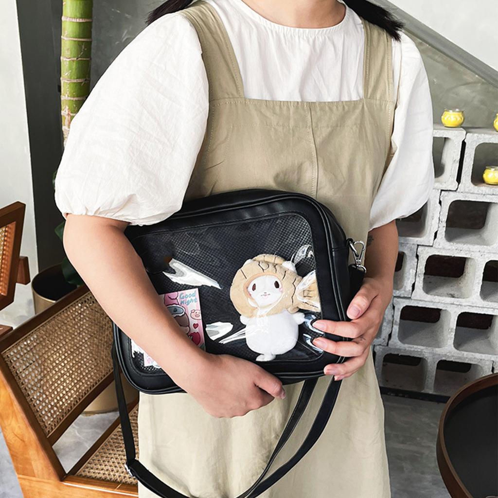 Роскошная сумка Pu Ita Crossbody для женщин, милые сумки Lolita, симпатичная прозрачная сумка через плечо в стиле кармана