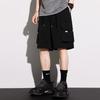 Men's Retro Japanese Style Multi-Pocket Wide-Leg Sports Shorts - Hip-Hop Inspired, Loose Fit, Versatile Workwear Style