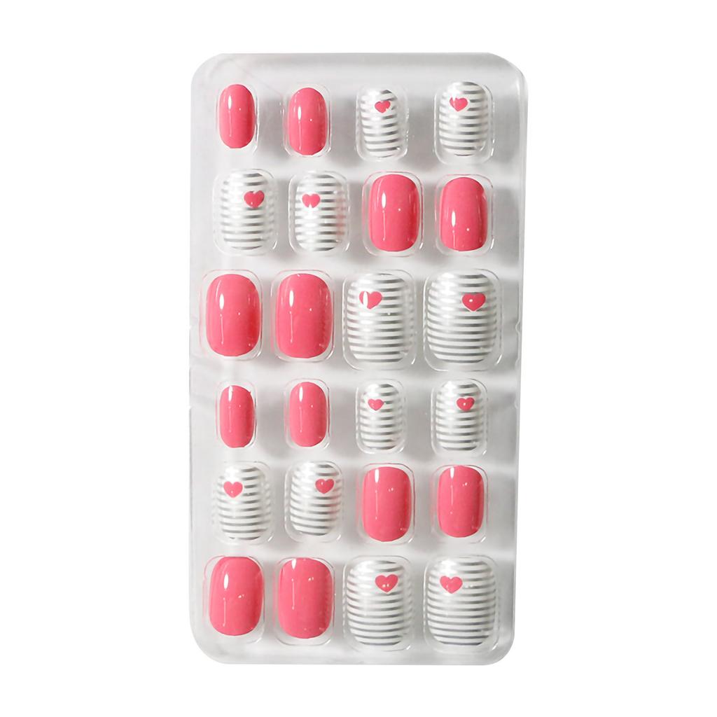 24 пакетика носимых гвоздей, готовые ногти, детские ногти, готовые ногти