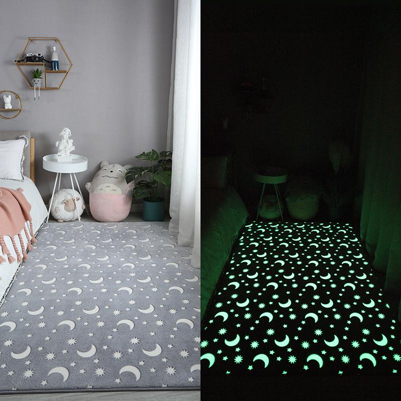 Ковер на полу дома для детей, прикроватные светящиеся ковры для спальни, современный домашний декор, мягкие пушистые коврики для гостиной, милые коврики