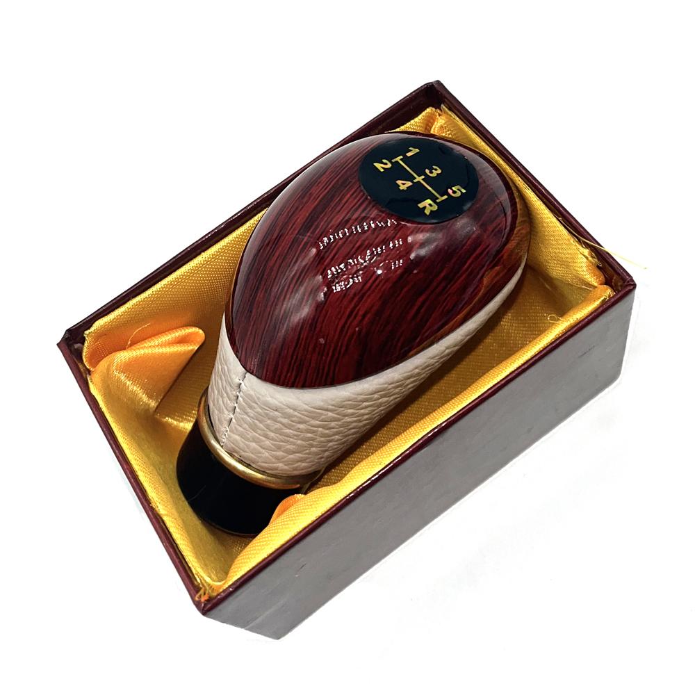 2023 Горячая Распродажа Деревянная PU Кожаная Автомобильная Ручка Переключения Передач Универсальная Автомобильная Грузовая Машина 5-ступенчатая Ручка Ручки Ручки Переключения Передач