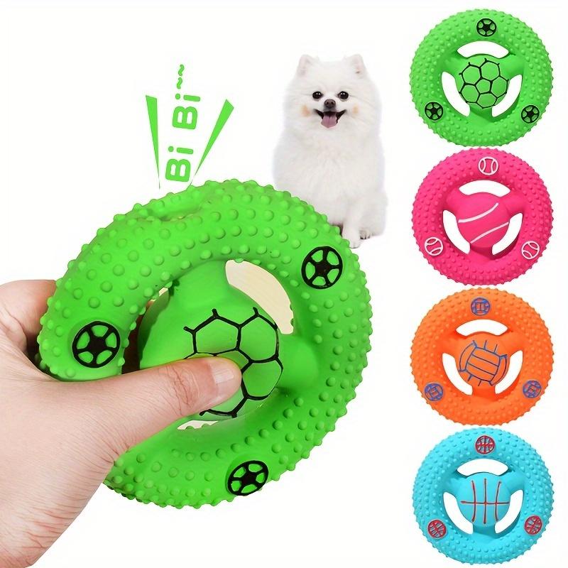 Интерактивная игрушка-пищалка для собак — идеально подходит для снятия скуки и поощрения физических упражнений — прочный латексный материал — подходит для мелких и средних пород