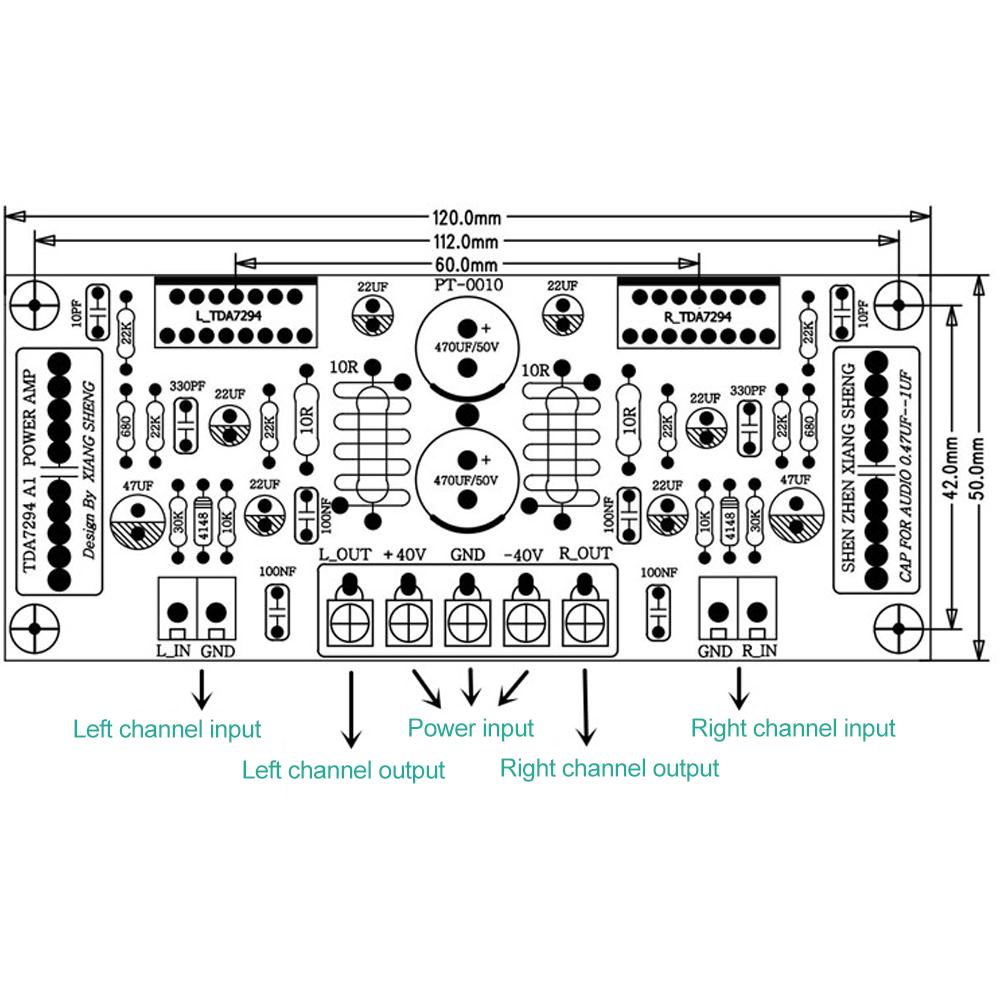 TDA7294 100W+100W Dual-Channel Audio Amplifier Board Power Amplifier Board HIFI Amplifier Module DIY Accessories sound Retrofit