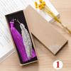 Classical Chinese Style  Metal Leaf Feather Tassel Bookmark Document Book Mark Label