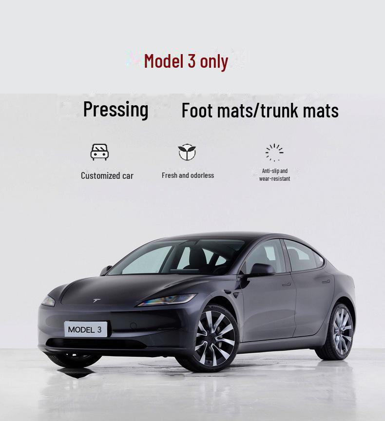 Tesla Model 3 TPE Коврик для пола и багажника - Аксессуары для модификации интерьера